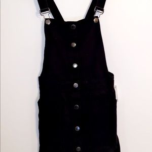 NWT h&m black overall dress short small